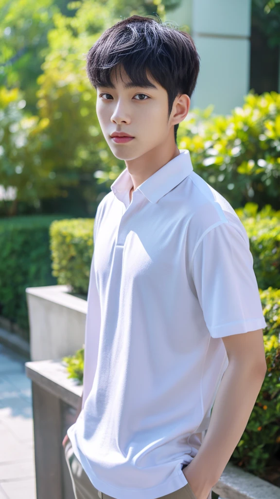 Asian alpha male in white shirt looking at camera, Shin Jinying, Kim Do-young, Paint Ulzzang, Shen Quanrui, korean men, Shin Jin Young's Aesthetics, faceเกาหลีที่น่ารัก, handsome young man'face, Jaeyong Nam, beautiful eyes、Kim Taejoon, Hyungtae, Inspiration from Jong Suk Lee, Avatar, Korean artist, Jung Jae Hyo