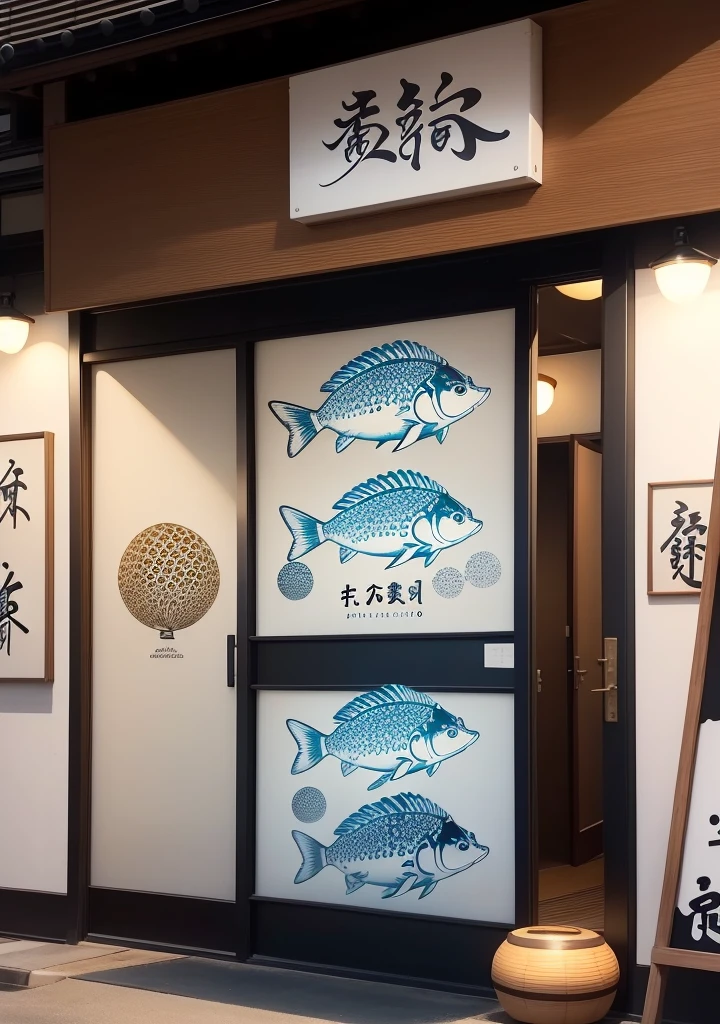 Logo marks of high-class Japanese pufferfish restaurants in Japan
a signboard with a cool brush-like design that depicts Japanese pufferfish as if it were a stroke of calligraphy
watercolor style
Pretty cool
Luxury Japanese Restaurant Logo Mark
chic and modern design
White background
