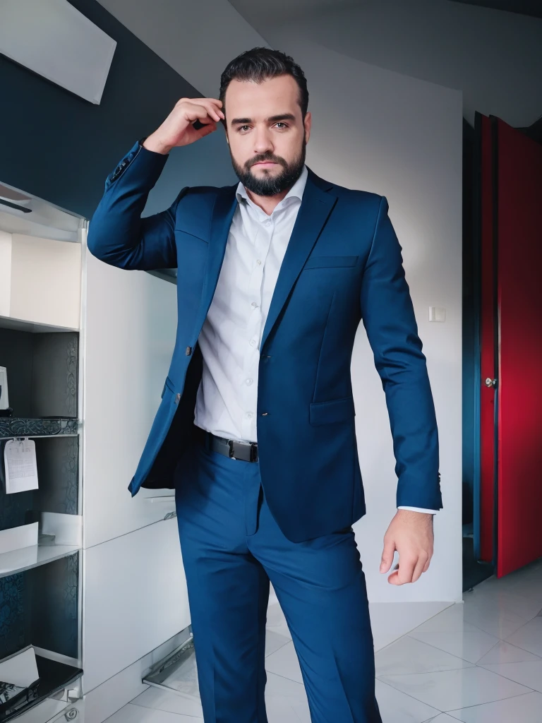 Homme en costume, un petit peu de barbe, Wear a black business suit, Neat model, Montrer son visage, Photo de profil professionnelle, Business Wear, Office Wear, high resolucion, шедевр, beste-Qualit, intricate high detail, highly detailed, mise au point nette, texture, detailled eyes, professionnel, 4K, Tournage en Canon, 85 mm, faible profondeur de champ, Vision couleur Kodak, perfect fit body, extremly detailed, photo_\(ultra\), photo realist, Post-traitement, Maximum details, roughness, real life, ultra realist, rendering, photographie, 8K UHD, photographie (grain de film)
