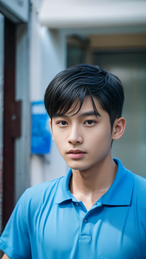 Asian alpha male in blue shirt looking at camera, Shin Jinying, Kim Do-young, Paint Ulzzang, Shen Quanrui, korean men, Shin Jin Young&#39;s Aesthetics, faceเกาหลีที่น่ารัก, handsome young man&#39;face, Jaeyong Nam, beautiful eyes、Kim Taejoon, Hyungtae, Inspiration from Jong Suk Lee, Avatar, Korean artist, Jung Jae Hyo 