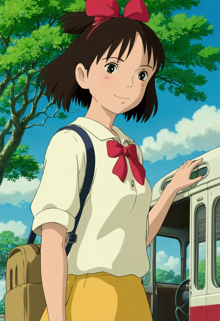 Ghibli summer I got off the country bus girl