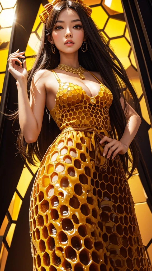 Honeycomb with honey]