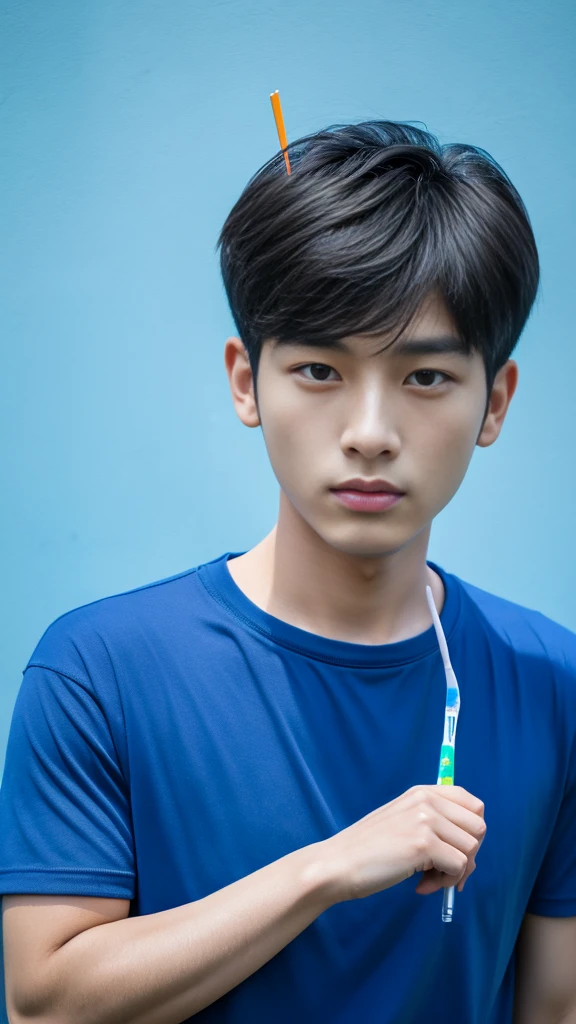 Asian alpha male in blue shirt looking at camera, Shin Jinying, Kim Do-young, Paint Ulzzang, Shen Quanrui, korean men, Shin Jin Young's Aesthetics, faceเกาหลีที่น่ารัก, handsome young man'face, Jaeyong Nam, beautiful eyes、Kim Taejoon, Hyungtae, Inspiration from Jong Suk Lee, Avatar, Korean artist, Jung Jae Hyo