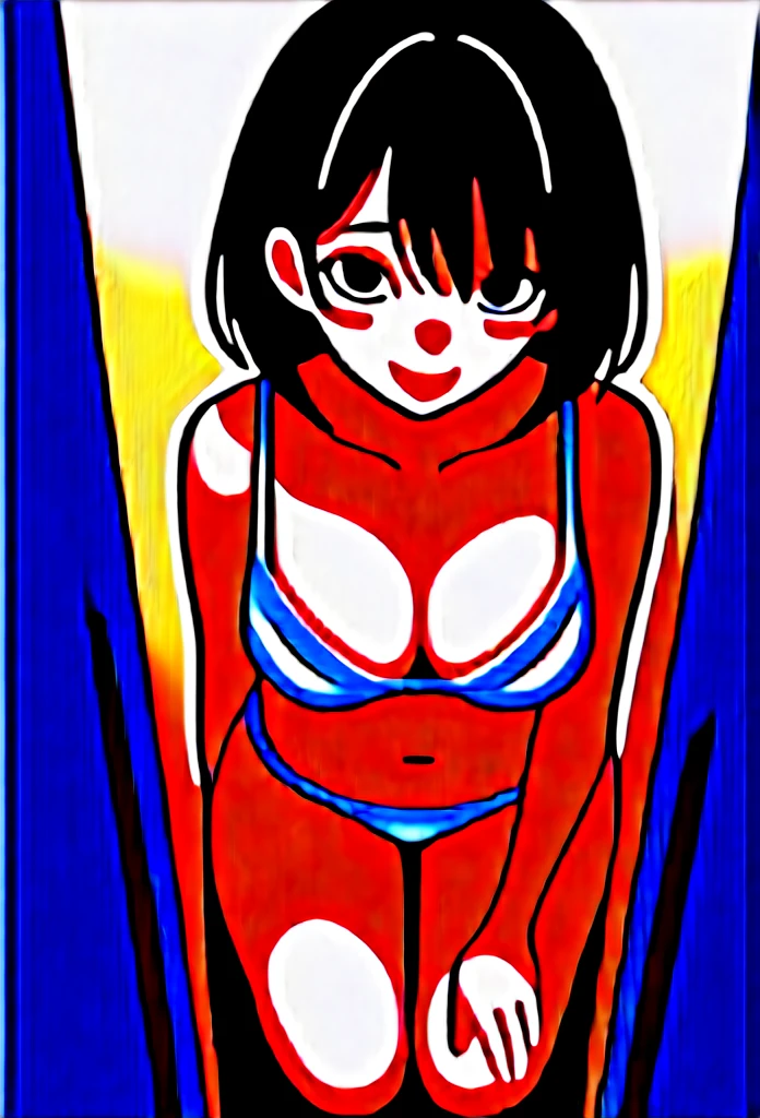 nsfw、(nsfw,Middle-aged man and woman,having sex:1.5),((Massage the breasts))、((small breasts)), Highest quality、Very delicate and beautiful、((Very short bangs))、((Bangs))、Bright shiny black hair、The hair is light、(Short Bob))、************、Cute face、Young face、Cute like an idol、Yellow Eyes、Are thin、Slim figure、Short、Embarrassed face、Open Mouth、Troubled face、Red face、A middle-aged man rubs her breasts with both hands、