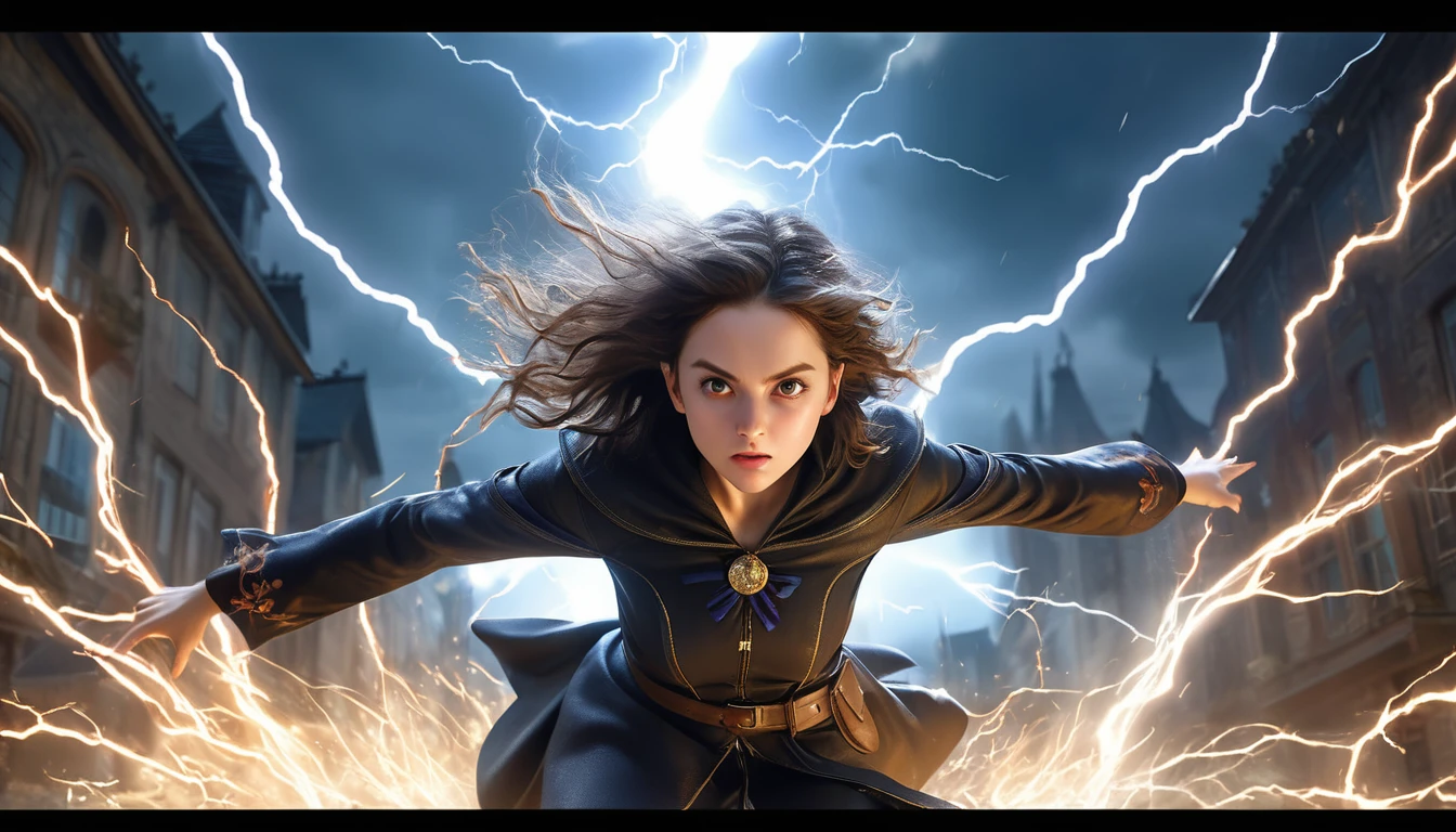 Realistic photos, RAW Photos, great witch, attacks viewer, Powerful movements, jump on prey, ((Dynamic jump)),
great witch approaching from above, sudden approach, Bad-tempered, dynamic Shot from grand, lightning magic,High resolution, masterpiece, Highest quality, Intricate details, Very detailed, Clear focus,texture, Delicate eyes, Professional, 4K,Shallow and deep, Kodak Vision Color, Exactly, Very detailed, photograph_\(Extremist\), photographpractical, practical, Post-processing, Maximum details, Roughness, Real Life, Extremist practical, Photorealism, photographgraphy, 8K Ultra HD, photographgraphy