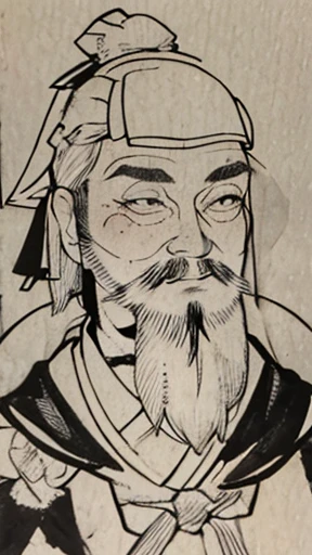 (((whole body))),((Monochrome)),(((Ink Painting))),Oriental、Men in ancient Chinese costumes、(ancient chinese hairstyle male)、As seen in the Romance of the Three Kingdoms々military commander、Highest quality、masterpiece、Ultra-high resolution、(Realistic:1.4)、Game Poster、Crisp and beautiful image quality、beard、Embroidered cloth wrapped around a bun、whole body ,(Skin of color, ),(beard):1.2), (Very detailed, bloom:1.5), (Highest quality, Concept Art, 4K), (analog:1.2), (high sharpness), (Detailed pupil:1.1), Detailed face and eyes, masterpiece, Highest quality, (Very detailed photos:1.1), 8k, (Dynamic Short Hair), (PurerosFace_v1:0.2), [:(Detailed face:1.2):0.2], sharp, Shadow, 