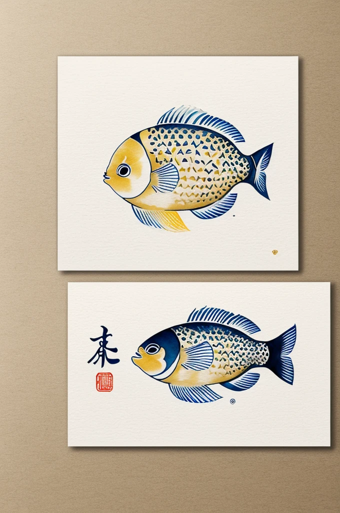 Stylish Japanese design in Ukiyo-e style. Logo for a Japanese high-end puffer fish restaurant. Illustration of puffer fish,The watercolor style is very cool, similar to calligraphy。
The logo of a high-end Japanese restaurant. The logo has a neat and stylish design with a white background.