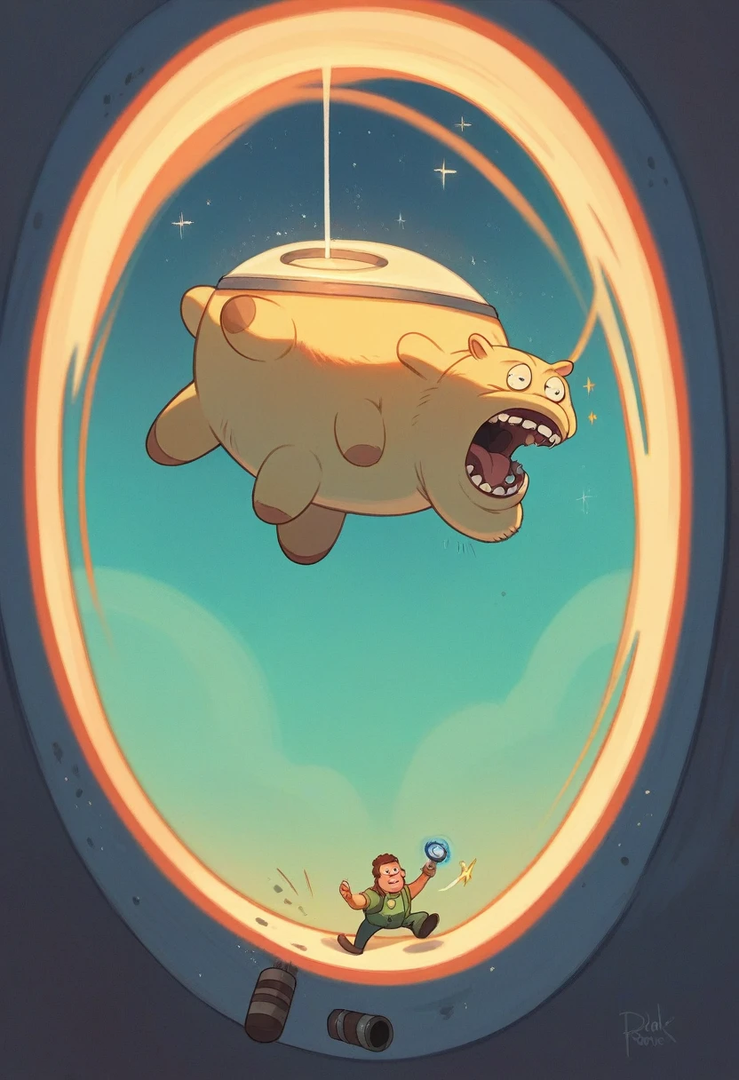 A portal where Einstein passes, another where Nicolas Tesla passes, another Open Heimer, another Rick Rick Sanchez of rick and morty all this in space