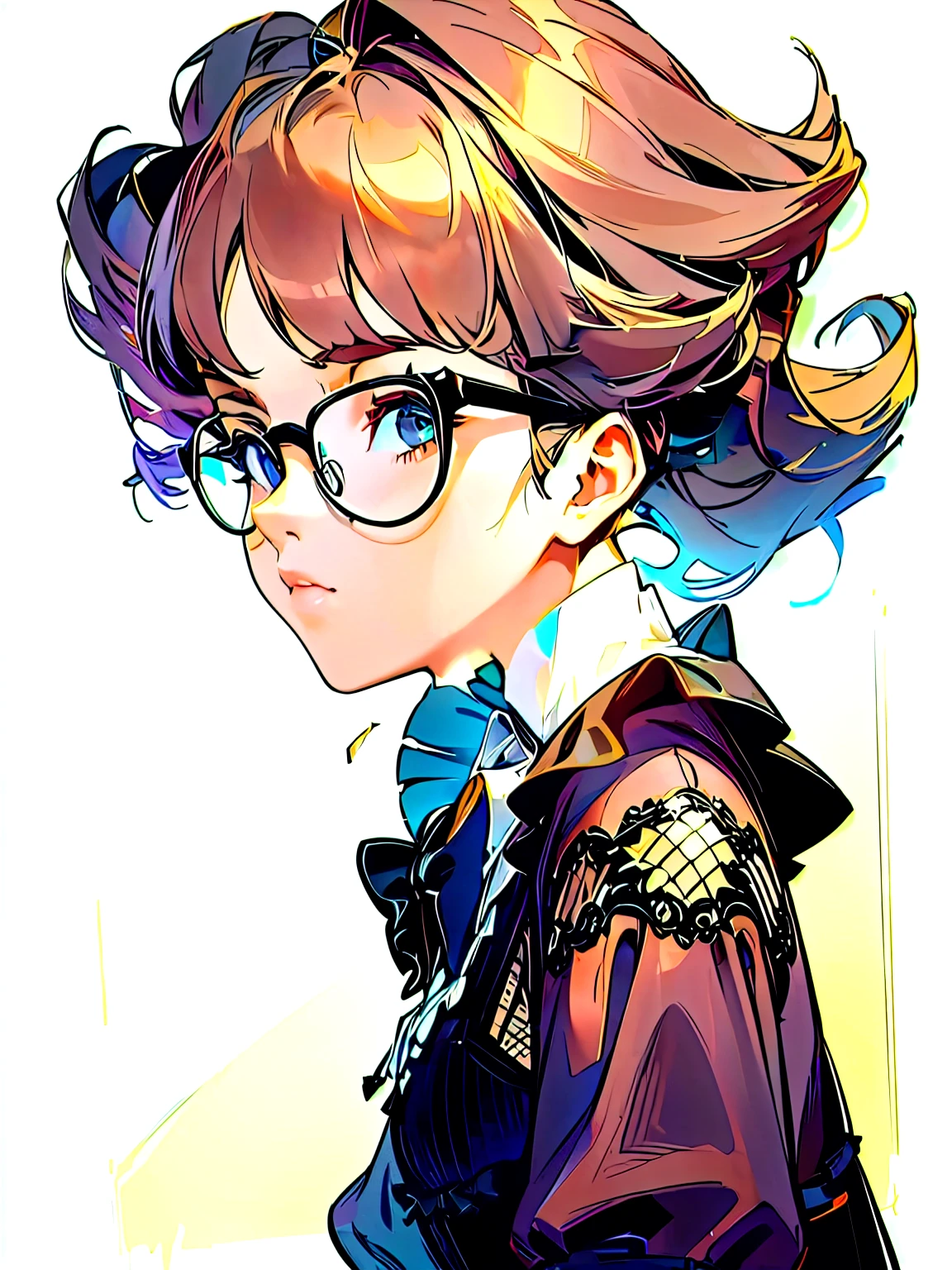 Proper glasses　Reduce the amount of hair