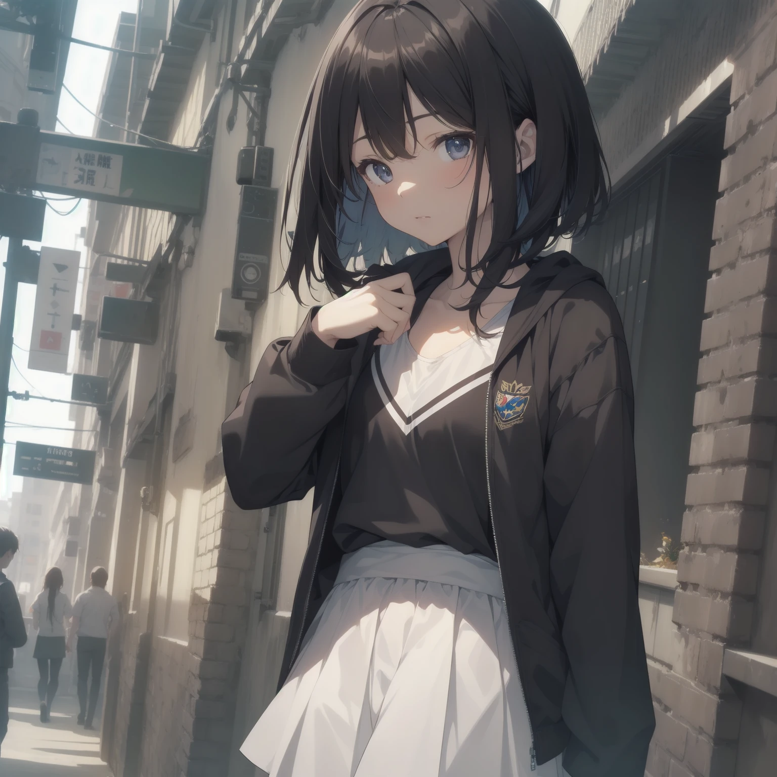 ultra-absurdres-Top quality by artist God, ultra-detailed, high resolution, anime moe artstyle, best anime 8k konachan wallpaper, pixiv contest winner, pool:2810, perfect anatomy,break, 1girl, (Please draw a girl walking sleepily to school alone. )break,(Solo,little female, 13-year-old:1.3),Full limbs, complete fingers,a junior high school student, (very short hair), short cut, flat chest, , small butt, small black eyes, beautiful detailed eyes, well-proportioned iris and pupils, expressive eyes, highres detailed hair, soft expression, salor school_uniform, sailor collar, serahuku, bow, pleated skirt,(Detailed Lighting), (Detailed background), in the School commute route. break,super detailed skin, Best cinematic lighting powered by famous artist, 8k,beauty illustration,photoshop_(medium),very aesthetic,break,((artist:yuuhagi_(amaretto-no-natsu) )), artist:clamp ,artist:carnelian ,artist:kantoku ,