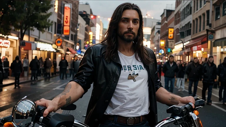 Jesus Christ on a motorcycle 