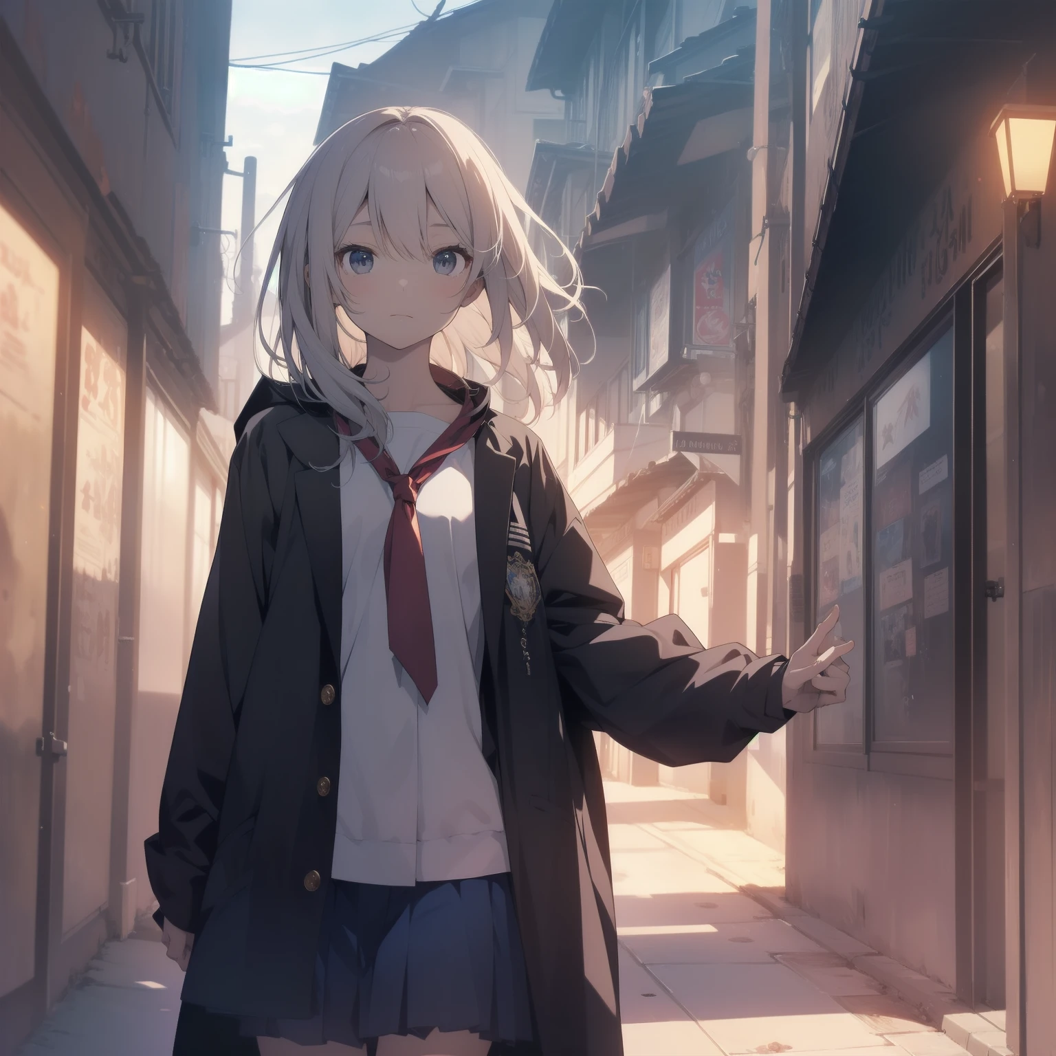 ultra-absurdres-Top quality by artist God, ultra-detailed, high resolution, anime moe artstyle, best anime 8k konachan wallpaper, pixiv contest winner, pool:2810, perfect anatomy,break, 1girl, (Please draw a girl walking sleepily to school alone. )break,(Solo,little female, 13-year-old:1.3),Full limbs, complete fingers,a junior high school student, (very short hair), short cut, flat chest, , small butt, small black eyes, beautiful detailed eyes, well-proportioned iris and pupils, expressive eyes, highres detailed hair, soft expression, salor school_uniform, sailor collar, serahuku, bow, pleated skirt,(Detailed Lighting), (Detailed background), in the School commute route. break,super detailed skin, Best cinematic lighting powered by famous artist, 8k,beauty illustration,photoshop_(medium),very aesthetic,break,((artist:yuuhagi_(amaretto-no-natsu) )), artist:clamp ,artist:carnelian ,artist:kantoku ,