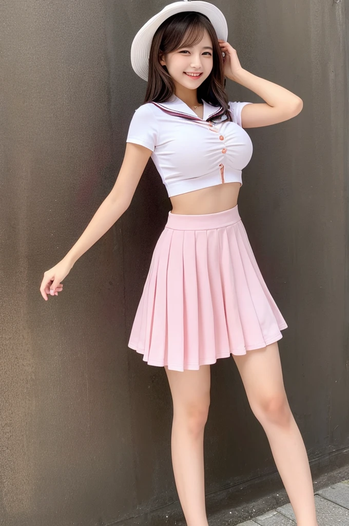 highest quality、8k、No makeup、masterpiece、Ultra-high resolution、Clear photos、Realistic、Professional Lighting、(Beautiful Japanese Girls、15-year-old junior high school student)、Cheerleader、smile、(Very beautiful and small breasts、Beautiful cherry-colored areola、Large erect nipples)、Ultra slim、Tight waist、Slender body、Thin legs、Small Ass、Shaven、smile、Field、Under the blazing sun、(Wearing a tight Cheerleader uniform、The chest is wide open and the breasts are exposed、Her clothes are rolled up and her small breasts are completely visible、I can see you naked、topless)、(mini skirt、no panties under the skirt、Genitals are visible)、(Jump towards the camera:1.8、Jump High:1.8)、(with legs wide open,,)、(I flipped up my skirt)、(She gets excited and shows off her private parts)、Full body photo:1.4、Jump with legs wide open, and expose your private parts、Her clothes are rolled up, Exposing the breasts!