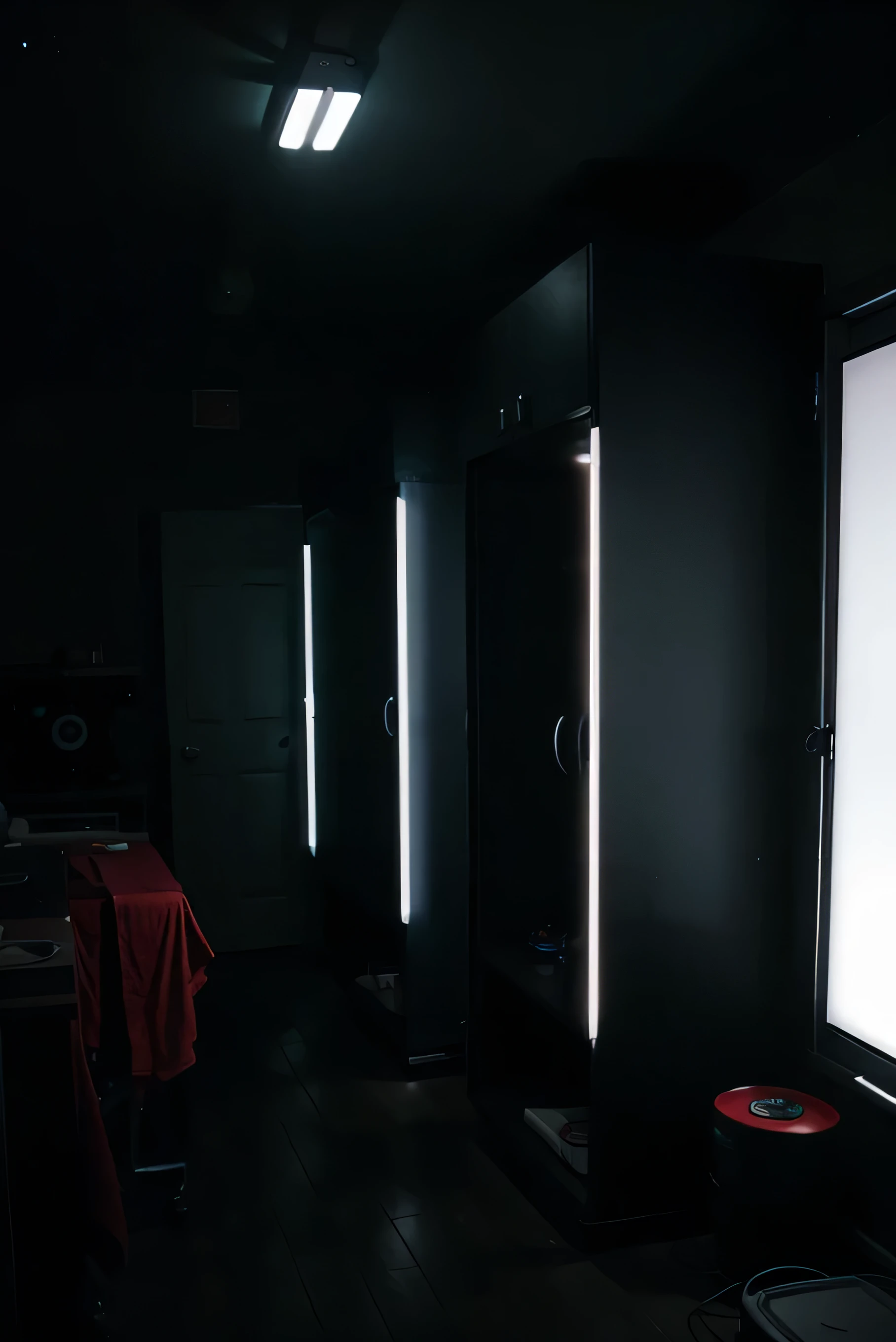 DARKROOM WITH FLASH LIGHTS BACKROUND OUTSIDE