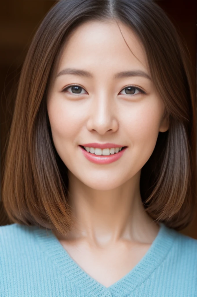 52 years old、smile、beautiful、High-end products、Custom-made clothing, elegant、Shining Eyes、stare、