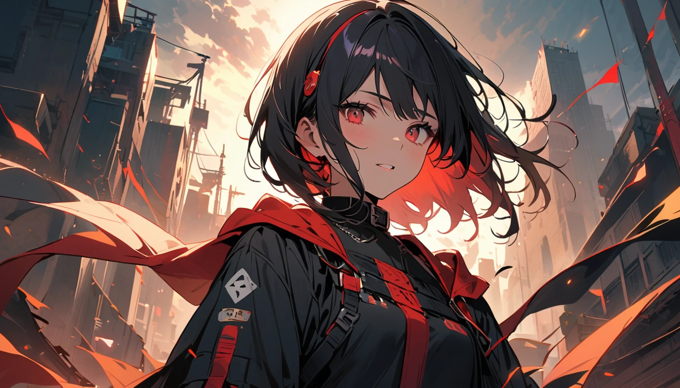 Highest quality、masterpiece、8k、Realistic、超High resolution、Very delicate and beautiful、High resolution、Cinema Lighting、Cowboy Shot、Portraiture、Perfect female body、Beautiful woman、Mature Woman,Erect nipples、Contrasting、Put your hands on your head、Look at the viewers、((short hair:1.6, Black Hair))、((assassin:1.9、Black clothing that blends into the darkness:1.3、Black Ninja Costume:1.7、A black mask with slits for hiding))、ninja tool bag、Eyes of the Night、Shadow Power