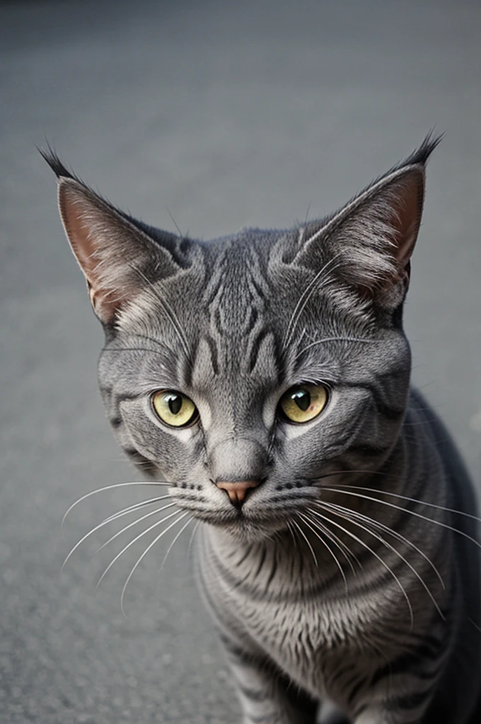 A gray cat in 2d
