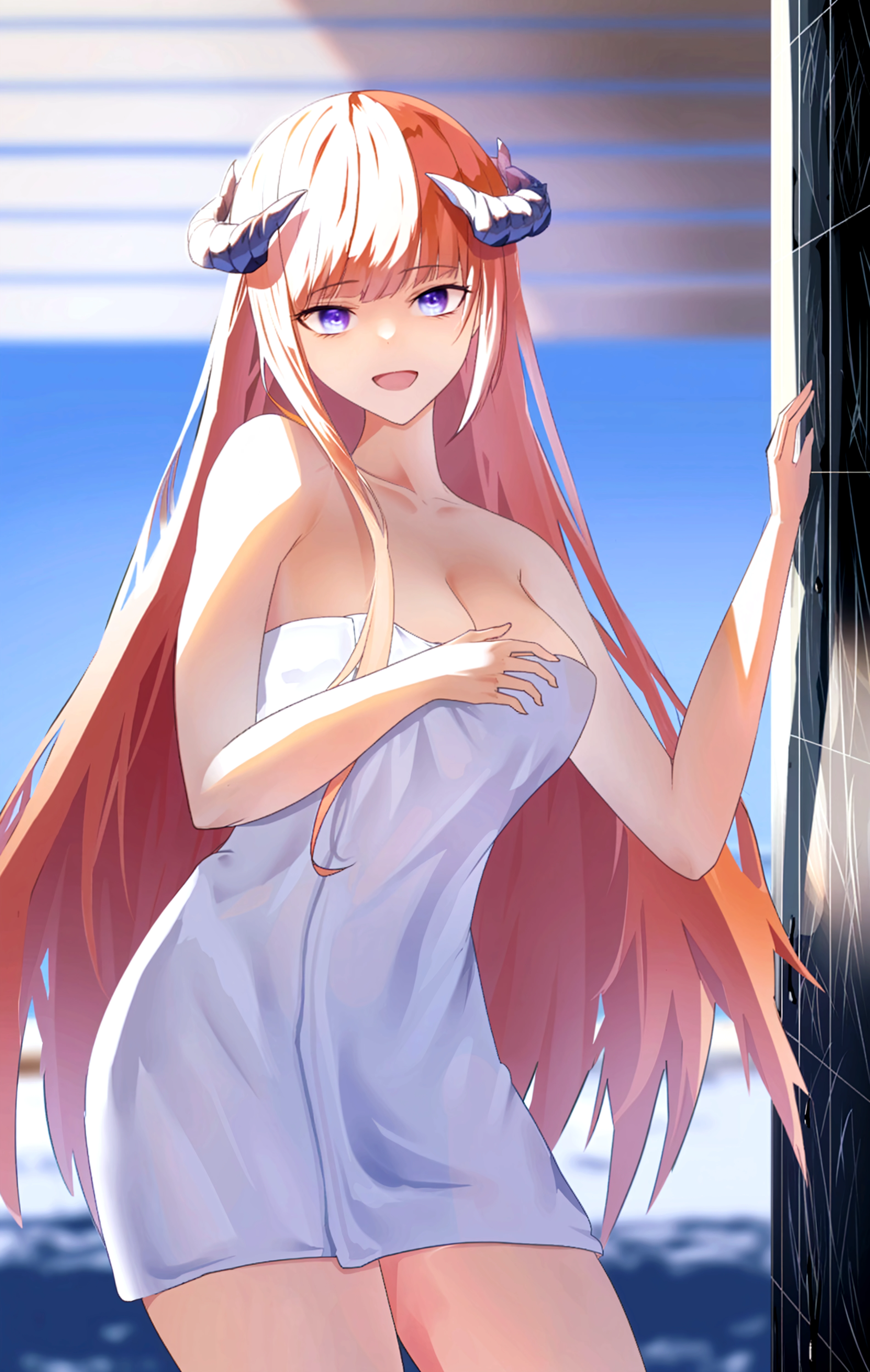 anime, 1 girl, blue eyes, 15 years old, cute face, long hair, naked, 4K, high definition ultra, pink hair, smile, whole body, Night sky with river and beautiful flowers, NSFW, (show off pussy), (pussy), Active, Wind