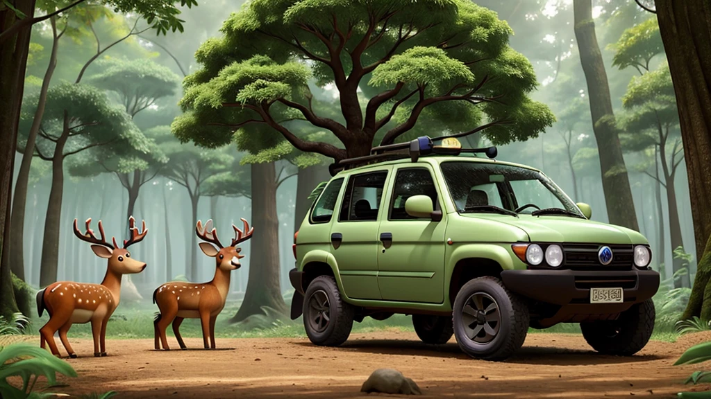 In a shady forest full of big trees, there lived a clever Kancil deer.
