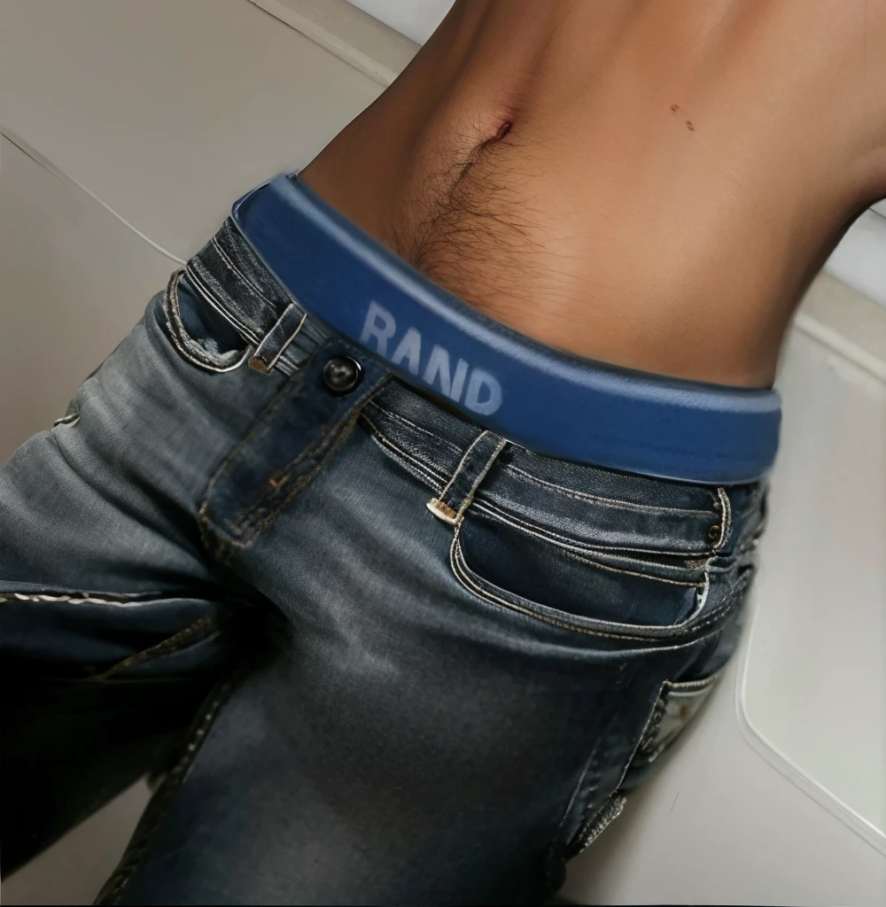 Boy jeans with underwear 