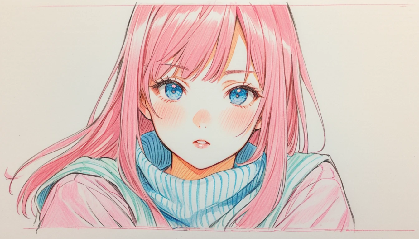 colour pencil drawing，draft drawing ,illustration
