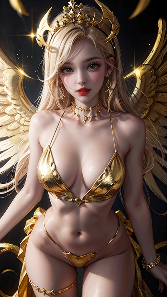 　gold　Angel&#39;s wing　Background gold
