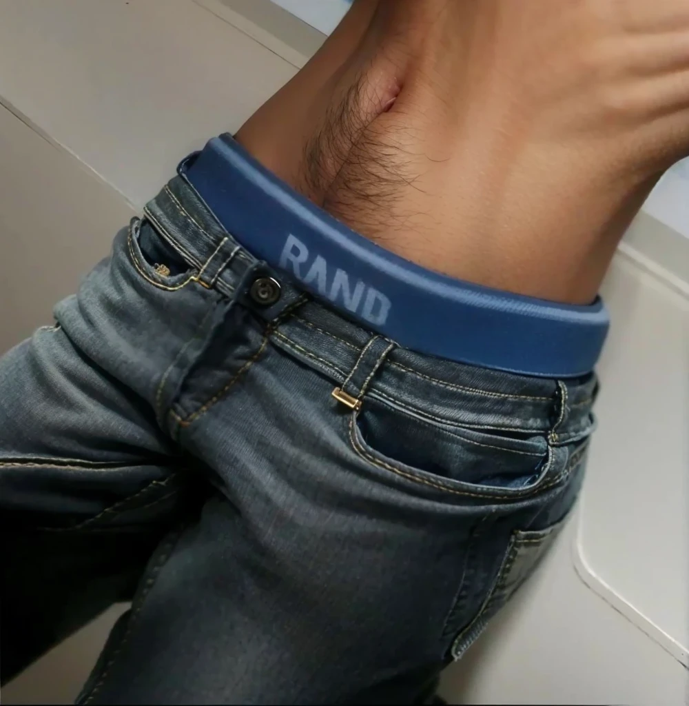 Boy jeans with underwear