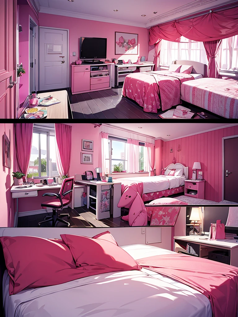 Pink love hotel room