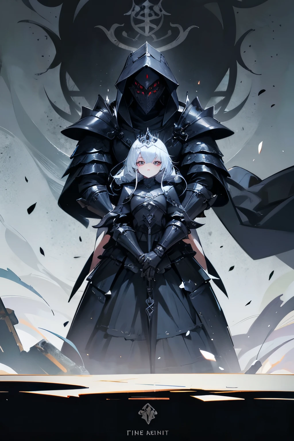 asian knight with black armor and princess with black armor dp full hp gothic