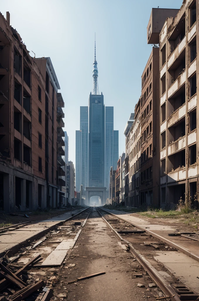 I created an image of an abandoned city