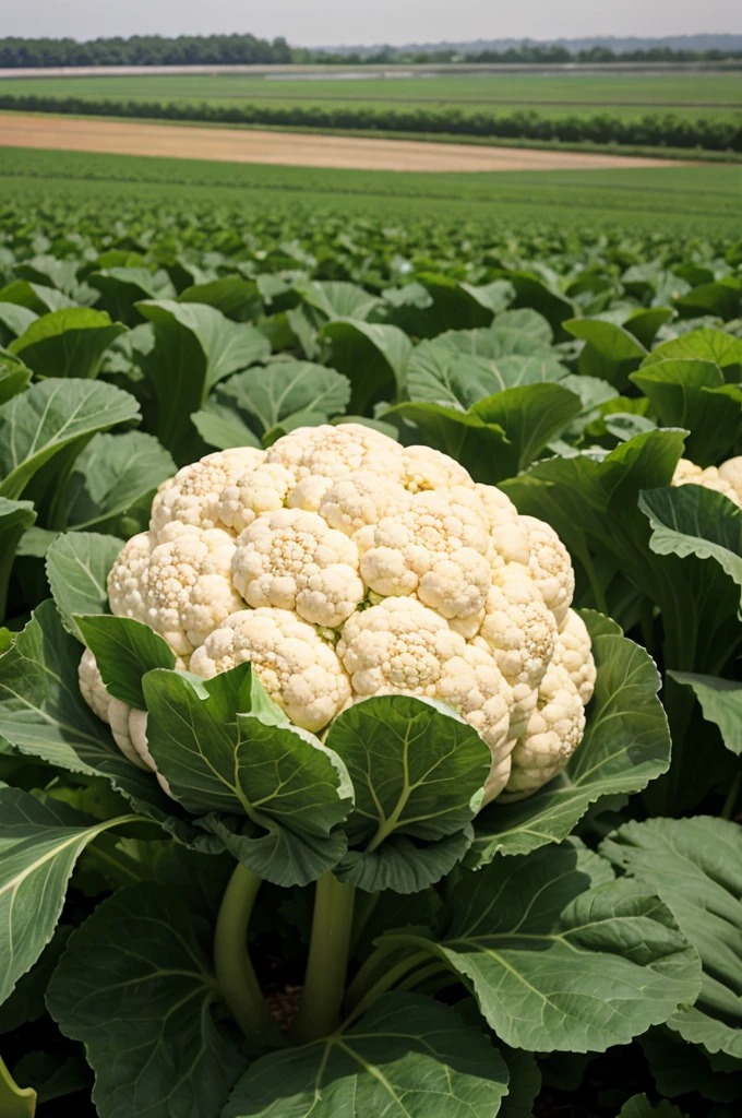 Cauliflower crop in field