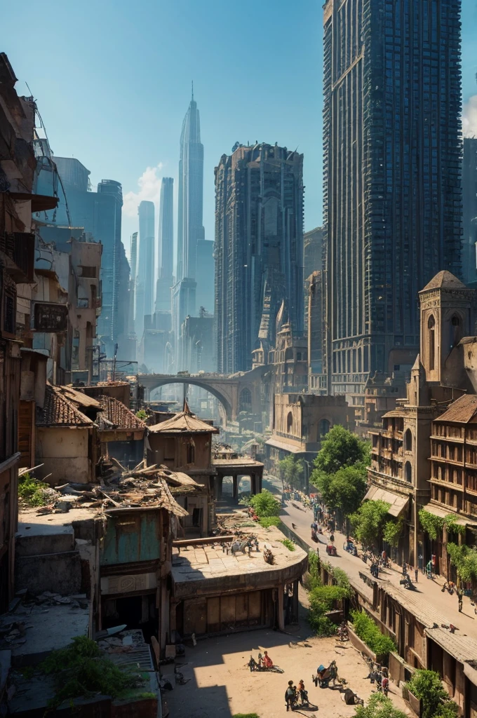 It was once a vast and prosperous city, but after 1000 years, it has fallen into ruin after the extinction of humanity.