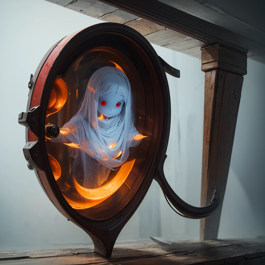 1 hunted ghost, high tech details, Red