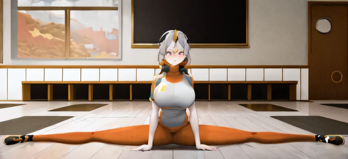 masterpiece, best quality, gullveig, glowing eyes, tracksuit, An athletic body