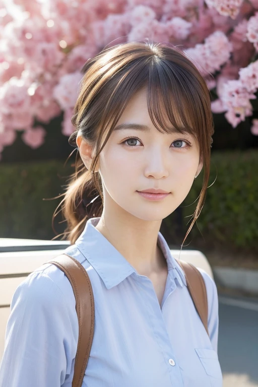 You are a professional photographer。masterpiece、8K、Highest quality, Soft Light, Ultra-high resolution, (Realistic:1.4), RAW Photos,27 years old 1 Japanese girl, alone, cute、(pupil, Light in your eyes), Beautiful face in every detail, (Small box),(High resolution detail of human skin texture)、Mail delivery 、Wear a post office uniform、post office,(Portraiture)