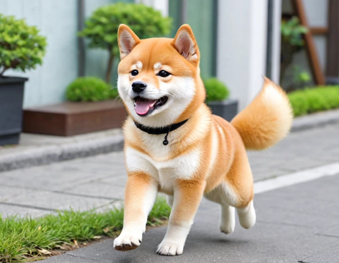 Shiba Inu puppy scattering paper scraps and garbage、Running away before being scolded。Those who play pranks and cause trouble、The innocent smile as you run away、「Try to catch it!」I can't help but like his provocative attitude.。