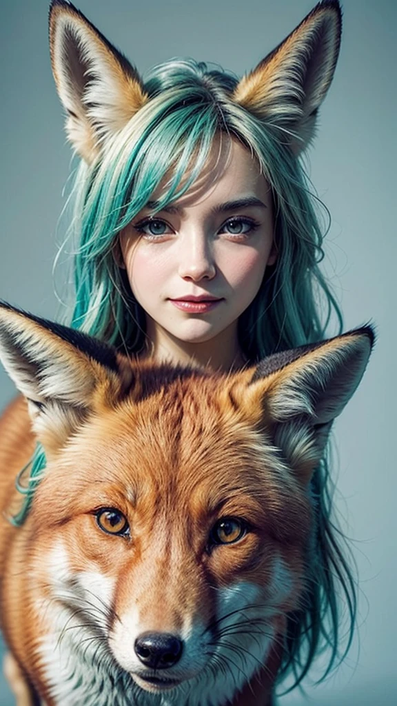 Position and Expression: The fox must be facing, with a friendly and slightly smiling expression. The eyes must be large and expressive, conveying intelligence and curiosity.

Colors and textures: Use vibrant shades of orange for the fox&#39;s fur, with white and black details on the face areas, belly and tip of the tail. The fur must be very detailed, showing a cute and realistic texture.

fund: The background should be simple and neutral, so as not to distract from the main focus which is the fox. Can be a soft solid color, like a light blue or pastel green.

styled: The image should have a semi-realistic style, with enough detail to look real, but maintaining an artistic lightness that makes it suitable for an identity profile image.

Additional Detail: Add small elements that can highlight the fox&#39;s personality, like a small twig or flower near the ear, but without exaggerating with accessories.