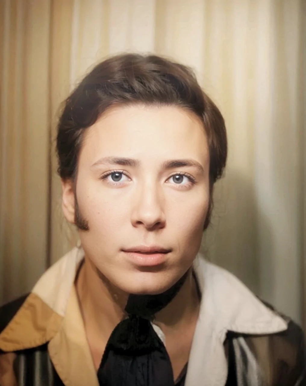 Coloring the image with appropriate realistic colors and making the image realistic. I increased the clarity without changing the features. The image of a 30-year-old man.