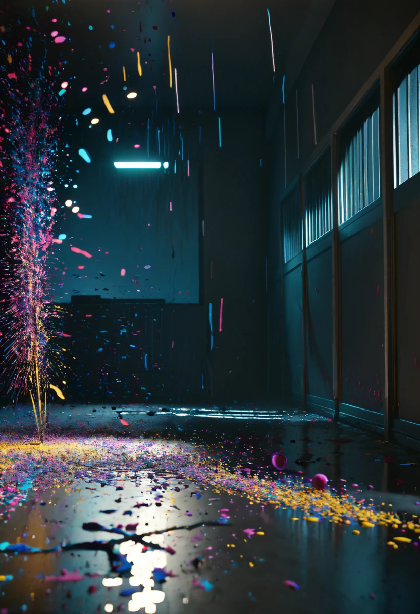 The Purge, Streaks and Splatters, Duality, Cinematic Lighting, Blender Render, Anamorphic Shot, Octane, Anamorphic --stop 85 --uplight