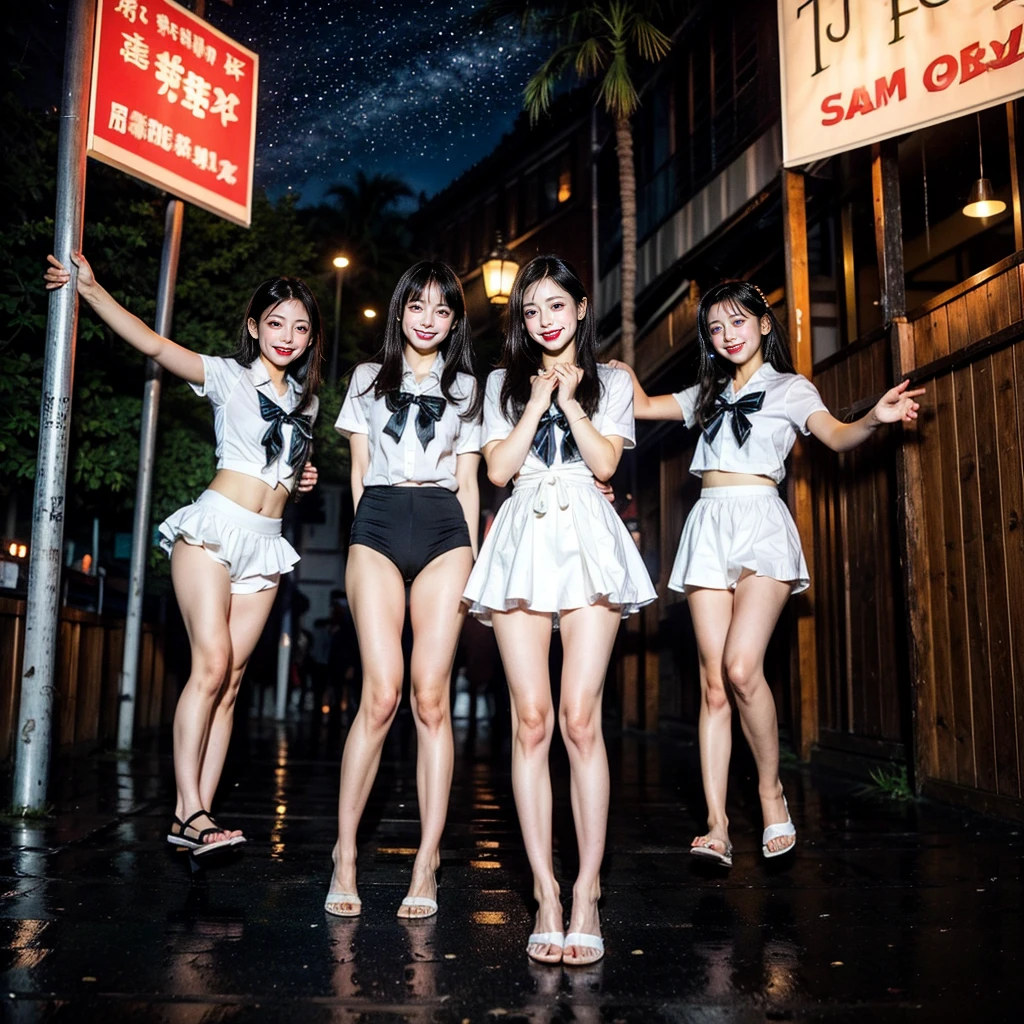 8k resolution, Ultra-realistic, Ultra-detailed, Korean idol, (6 girls:1.1), (8 girls:1.2),(10 girls:1.3),(5 naked girls:1.4),fully naked girls, in public, spread legs, showing pussy, holding dildo