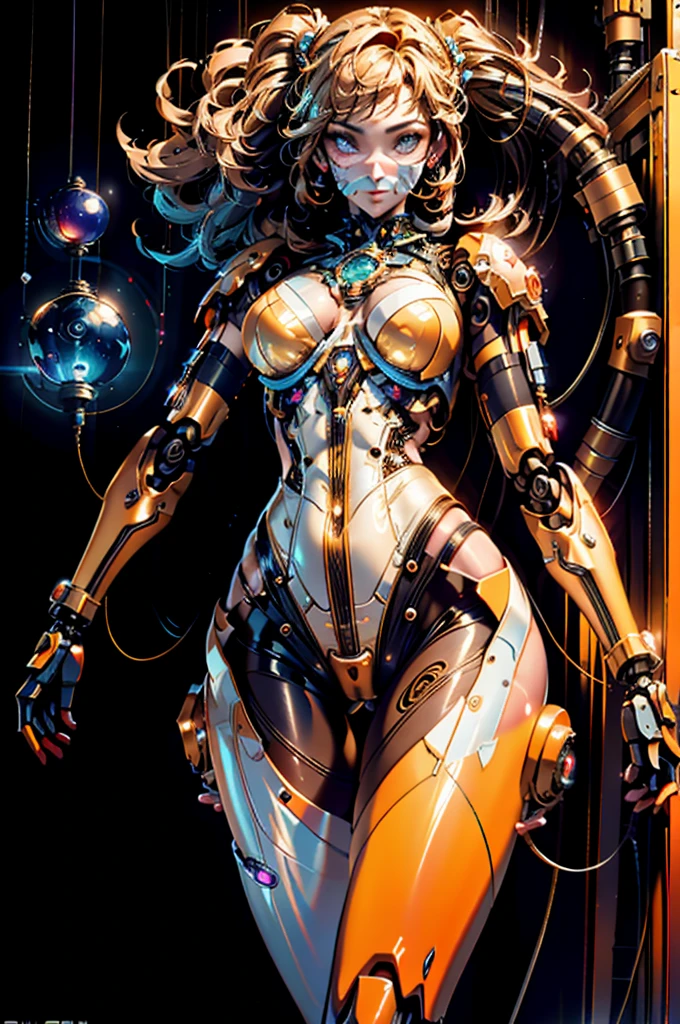 (masterpiece, Highest quality, Highest quality, Official Art, beautifully、beautiful:1.2), (One Girl), (Fractal Art:1.2),Absurd, High resolution, Very detailed, Ultra-precise depiction, Super high-definition description, alone, (Tangled:1.2), Floating Hair, (skinny, The body is slim: 1.2), Sunburned skin, Glowing Skin, (Abstract:1.2),cbpkv5, pantyhose,Show Viewer, whole body, Cyberpunk Robot, Complex robot, Hello, From mooncryptowow、BDSM、Camel hoof in groin、Camel Toe