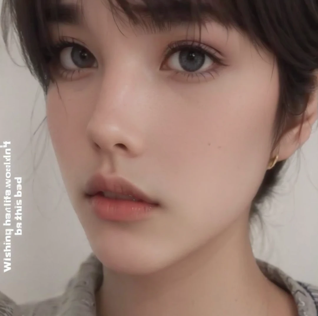 There's a delicate boy with short hair and a necklace, with a small upper lip, full lower lip, pointy nose, boy with cute face, face perfect ), Southeast Asian with round face, Jimin\fleshy lips, her face looks like an orchid, very small lips, leaked image, she has a cute face, slightly separated lips, Park jimin, jimmy