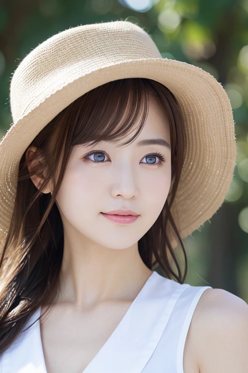 You are a professional photographer。masterpiece、８K、Highest quality, Soft Light, Ultra-high resolution, (Realistic:1.4), RAW Photos,Age 27 、1 Japanese girl, alone, cute、(pupil, Light in your eyes), Natural black eyes、Beautiful face in every detail, (Small box),(High resolution detail of human skin texture)、Mail delivery 、Wear a post office uniform、deliver a letter、post office,Pedalling a bicycle、(Portraiture)、Cleavage、Big Breasts