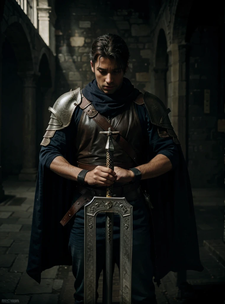 hand holding sword