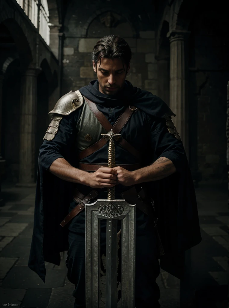 hand holding sword
