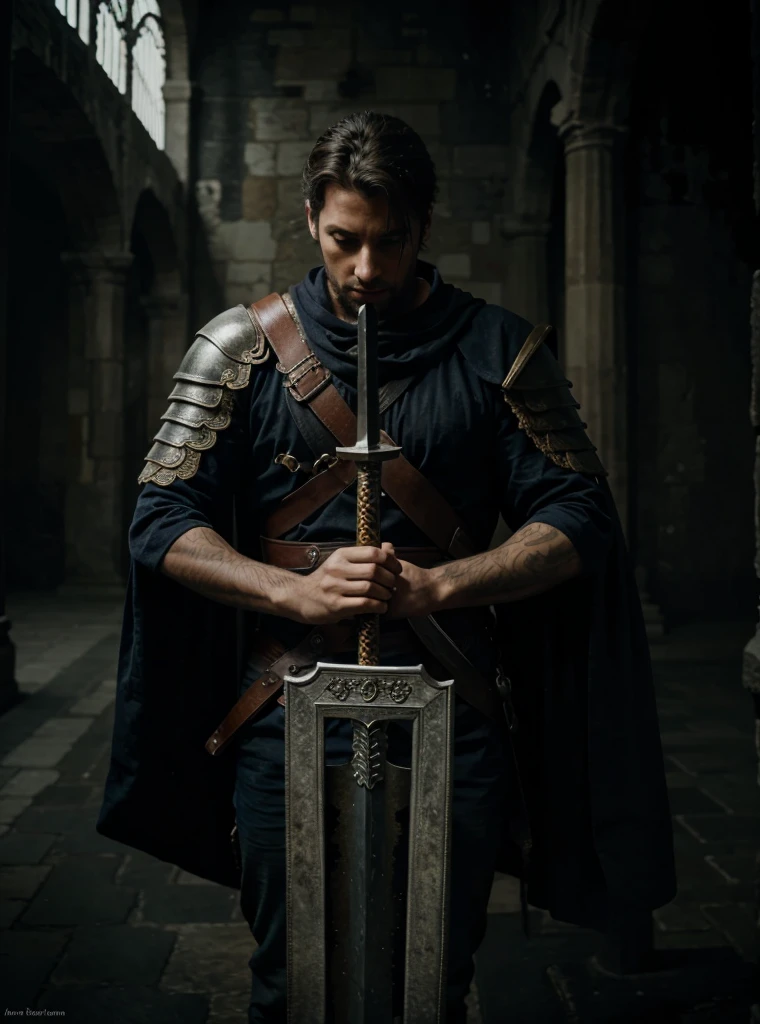 hand holding sword