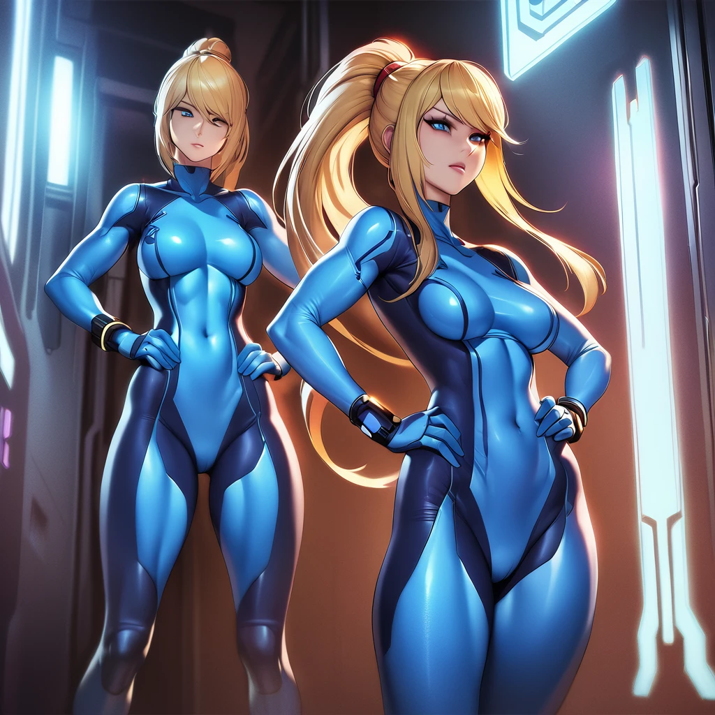 sexy samus aran, tight suit, camel toe, giant tits, 