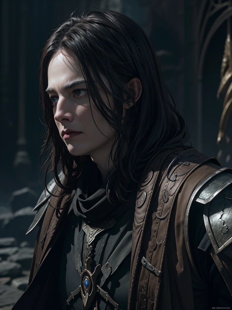 magic warrior ,elden ring, dark arts, bloodborne, the elon musk, mini frosh perspective, sharp lense, professional photographie, 70mm lense, detail love, good quality, unreal engine 5, wallpaper, colerful, highly detailed, 8k, soft light, fantasy, photo realistic