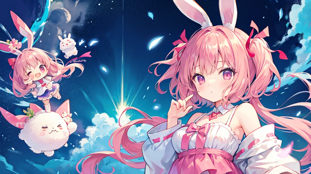 Bunny ears、Chibi Girl、fluffy