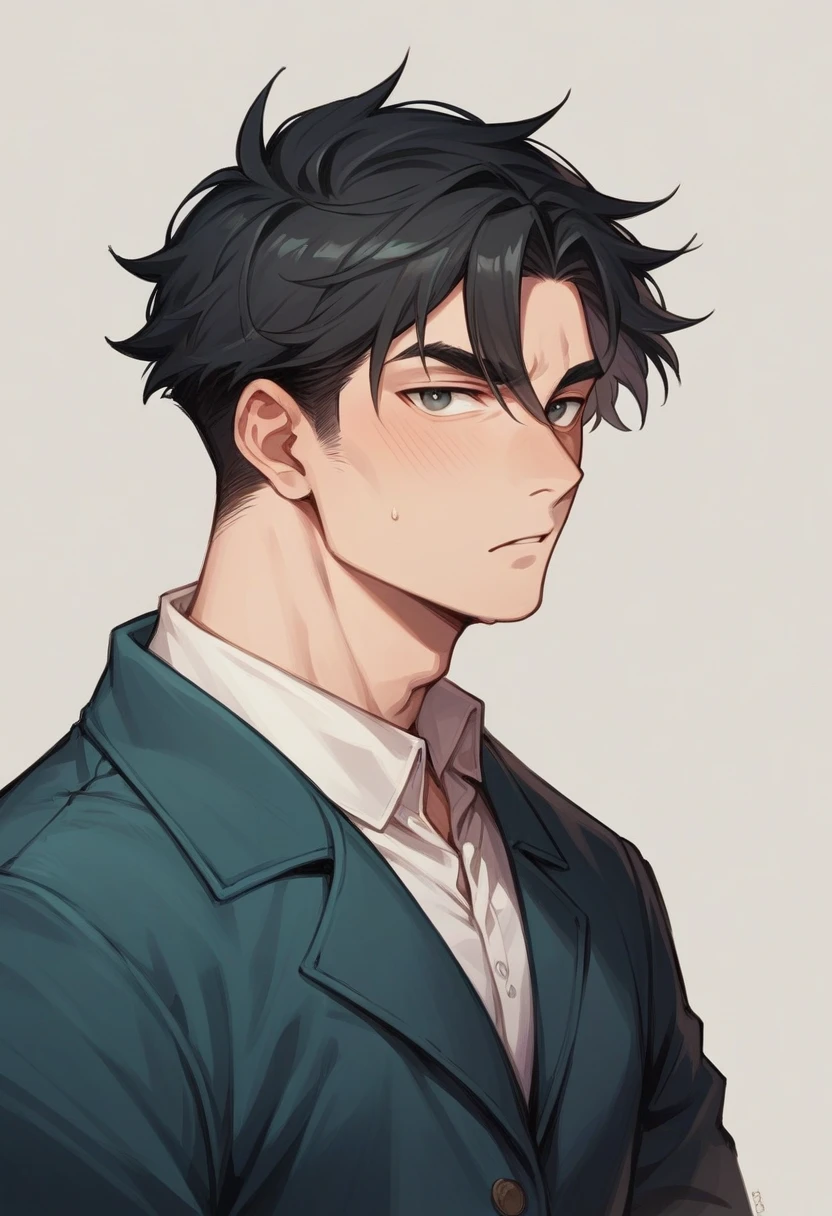 1 man with black hair